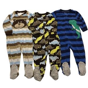 Carter’s 1 piece zip up footie pajamas 3-piece lot - 18 months